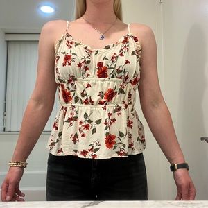 Old Navy floral rose tank top